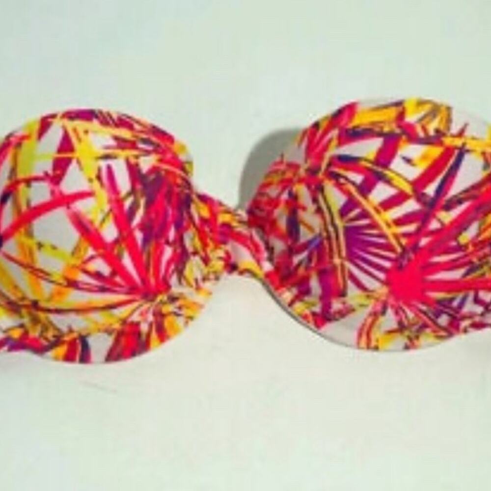Forever 21 Floral Strapless Bikini Top